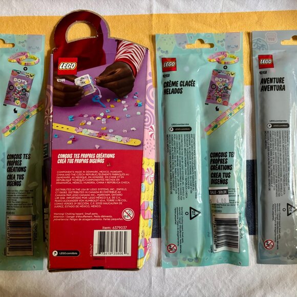 SET OF 4 LEGO DOTS: 2 x Ice Cream, 1 Adventure Bracelets & Candy Kitty Bag combo - Picture 2 of 2